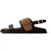 L37 HANDMADE SHOES Slipper 'WILD AT GOLDEN HOUR' mørkebrun