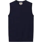 GOBI Cashmere Strikvest 'Women's Essential Cashmere Crewneck Vest' navy