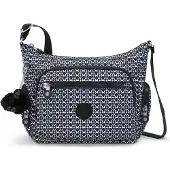 Kipling Skuldertaske 'Gabbie' sort / hvid
