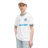 Puma Olympique de Marseille 26/27 Home Jersey Youth, Clothing, White/Royal, 9-10Y