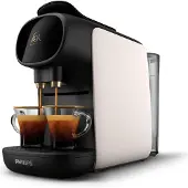 Philips L'OR Barista kapselkaffemaskine med 19 bar tryk og dobbeltbrygningsfunktion - Hvid
