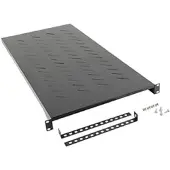 Lanberg - Rackhylde - RAL 9004, sort - 1U - 19