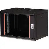Roline 26.21.0170, Vægmonteret stativ, 7U, Nøglelås, Rack skinner, 14,5 kg, Sort
