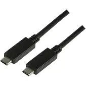Logilink CU0129, 1 m, USB C, USB C, USB 3.2 Gen 2 (3.1 Gen 2), 10 Gbit/sek., Sort