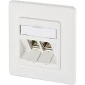Metz CONNECT E-DAT modul 2 port indbygget Cat.6A, ren hvid