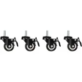 Phasak AK-1601-B - Rack Cabinet Wheels (4-Pack)