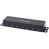 Logilink USB 2.0 Hub 7-Port Metal - Hub - 7 x USB 2.0 - desktop, væg-monterbar