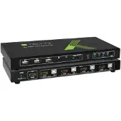 IC Intracom TECHly 4x1 USB HDMI KVM Switch 4Kx2K - KVM / audio / USB switch - 4 x KVM / audio - 1 lokalbruger - desktop