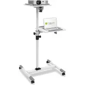 IC Intracom TECHly - Vogn med hjul - for projektor / notebook - træ, stål - grå, hvid