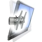 Ergotron TM Tilting Wall Mount - Monteringssæt (vægplade, fastgøringsanordninger, 2 beslag) - Constant Force Technology - for fladt panel - stål, presset aluminium - sølv - skærmstørrelse: 32-120