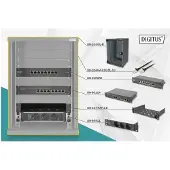 Digitus - Kabinet - vægmonterbar - sort, RAL 9005 - 9U - 10