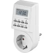 Microconnect GRUTIMER1, Daglig/ugentlig timer, Hvid, Digital, LCD, Knapper, 7 dage