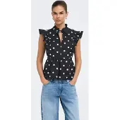 ONLY Bluse 'ONLKai' sort / hvid