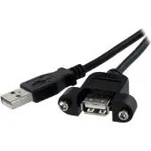 StarTech.com Panel Mount USB Cable A to A