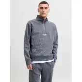 Jack & Jones Printet Sweatshirt Med Halv Lynlås