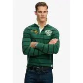 Superdry Double Emblem Stripe Rugby Polo Med Lange ærmer