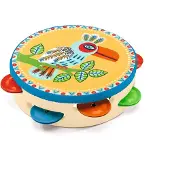 Djeco Tamburin - Multifarvet - - OneSize - Musikinstrumenter