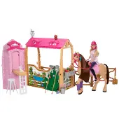 Barbie Hest Og Stald-dukke
