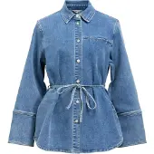 Object Denim Med Bælte Skjorte