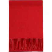 GOBI Cashmere Sjal 'Unisex Cashmere Fringed Scarf' rød