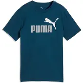 Puma Shirts 'ESS No.1' cyanblå / lysegrå / hvid
