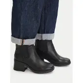 Timberland Timberlandtil kvinder. TB0A424XW021 Bellevaux Chelsea-støvler i sort læder (37 W), 3-5 cm, Ingen, Casual