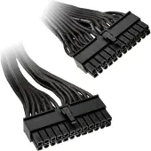 Silverstone 24 pin ATX til 24 pin kabel 350 mm - sort (SST-PP06BE-MB35)