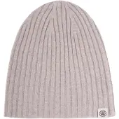 GOBI Cashmere Hue 'Unisex Cashmere Rib Knit Hat' hvid-meleret