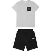 Lonsdale Joggingdragt 'Buston' grå-meleret / sort