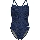 Arena Badedragt 'SNAKESKIN CHALLENGE BACK' navy / dueblå / mørkeblå