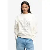Superdry Superdrytil kvinder. W2012730A Vintage Workwear-sweatshirt i cremehvid (M), Casual, Bomuld