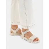 Caprice Sandal, white, made of Leather without heel, Size 42