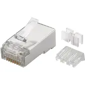Microconnect Modular - Netværk-konnektor - RJ-45 (han) - afskærmet (pakke med 50)