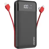Dudao K1Pro powerbank 20000mAh 15Watt 4xcables sort