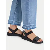 Caprice Sandal, black, made of Leather without heel, Size 40