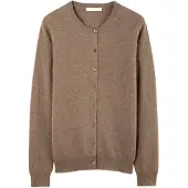 GOBI Cashmere Cardigan 'Essential' mørkebeige