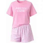 LEAFLETIC Shorty 'Women’s Nightwear set' lys pink
