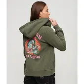 Superdry Tattoo Rhinestone Sweatshirt Med Lynlås