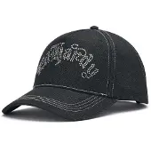 Ed Hardy Hætte black denim / sølv