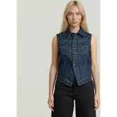 G-Star Pitched Hem Slim Neo Raw Vest - Dark blue - Women