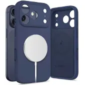 Tech-Protect iPhone 17 Pro Max flydende silikone cover - MagSafe-kompatibel - Dybblå