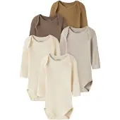 Name it Solid Rib Langærmet Body 5 Enheder