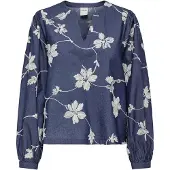 ONLY Bluse 'ONLSAKA' mørkeblå / hvid