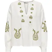 ONLY Bluse 'ONLMOON' oliven / hvid