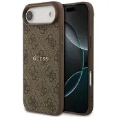 GUESS 4G Ring Classic Logo MagSafe-etui til iPhone 17 Air – Brun