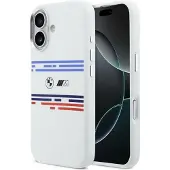 BMW M Silicon MagSafe-etui med vandrette linjer til iPhone 17 – hvid