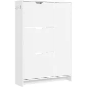 SoBuy Skoopbevaringsskab Hvid 3 Skuffer 84x24x121 cm