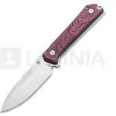 Böker Germany Manufaktur Solingen Kiboku 120575 Satin RWL-34, Red Topo Richlite, fixed knife, Lucas Burnley design