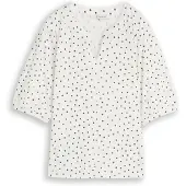 Tom Tailor Bluse natblå / hvid