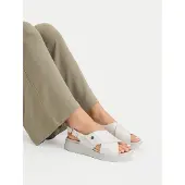 Caprice Sandal, white, made of Leather without heel, Size 41